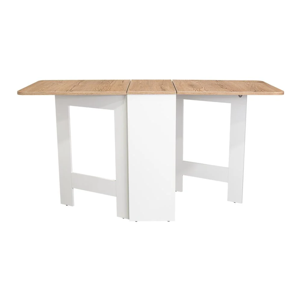 MESA AUXILIAR DE COCINA PLEGABLE MERIDA, BLANCO Y MACADAMIA, CON AMPLIA SUPERFICIE - Image 10
