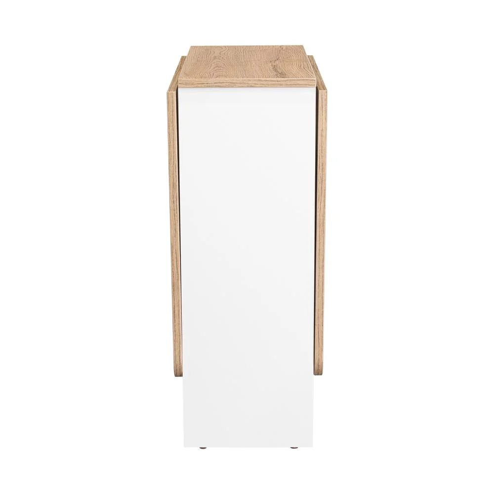 MESA AUXILIAR DE COCINA PLEGABLE MERIDA, BLANCO Y MACADAMIA, CON AMPLIA SUPERFICIE - Image 8
