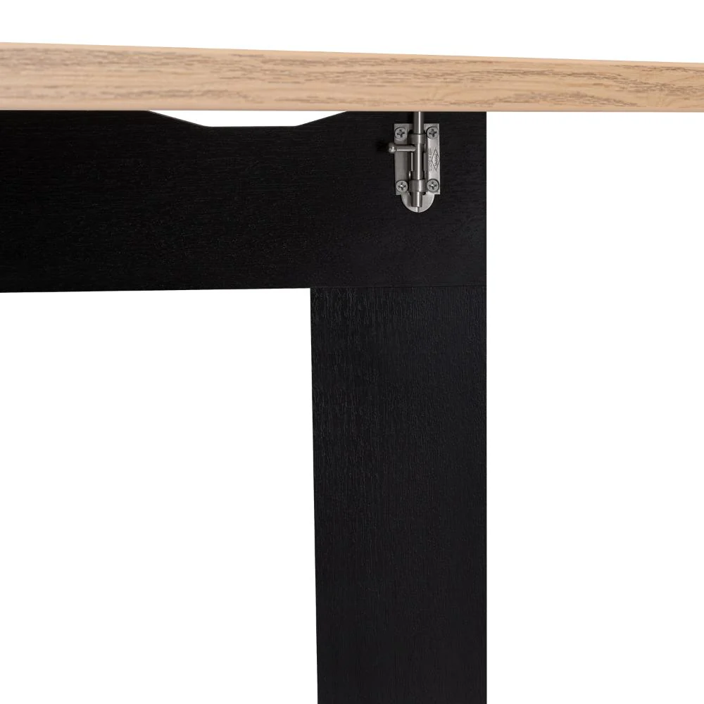 MESA AUXILIAR DE COCINA PLEGABLE MERIDA, WENGUE Y MACADAMIA, CON AMPLIA SUPERFICIE - Image 11