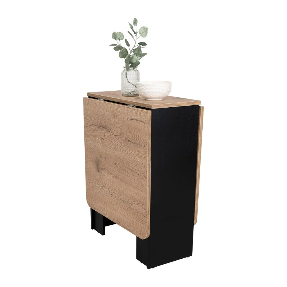 MESA AUXILIAR DE COCINA PLEGABLE MERIDA, WENGUE Y MACADAMIA, CON AMPLIA SUPERFICIE - Image 7