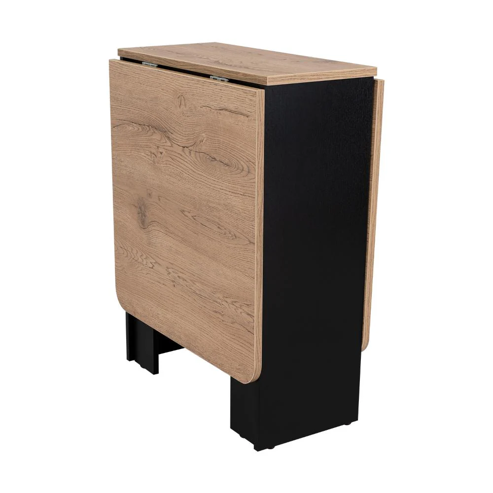 MESA AUXILIAR DE COCINA PLEGABLE MERIDA, WENGUE Y MACADAMIA, CON AMPLIA SUPERFICIE - Image 8