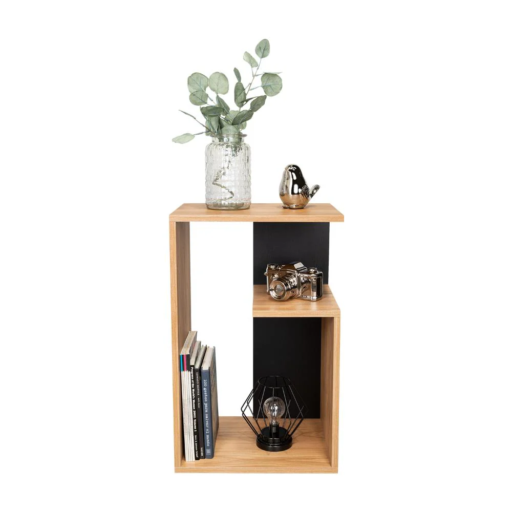 MESA AUXILIAR EVERT, FRESNO EUROPEO Y WENGUE, CON DISEÑO MODERNO Y ESPACIO PARA UBICAR OBJETOS - Image 2