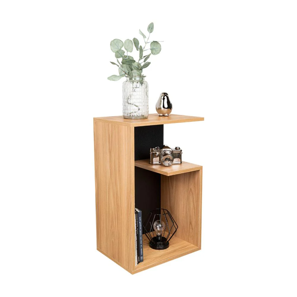 MESA AUXILIAR EVERT, FRESNO EUROPEO Y WENGUE, CON DISEÑO MODERNO Y ESPACIO PARA UBICAR OBJETOS - Image 3