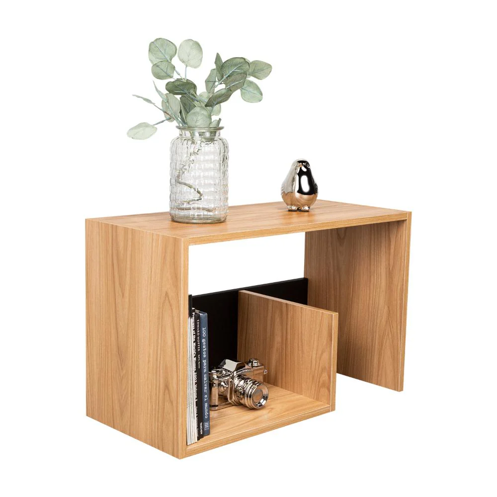 MESA AUXILIAR EVERT, FRESNO EUROPEO Y WENGUE, CON DISEÑO MODERNO Y ESPACIO PARA UBICAR OBJETOS - Image 4