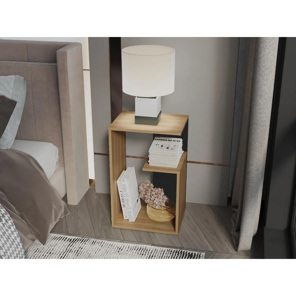 MESA AUXILIAR EVERT, FRESNO EUROPEO Y WENGUE, CON DISEÑO MODERNO Y ESPACIO PARA UBICAR OBJETOS - Image 7