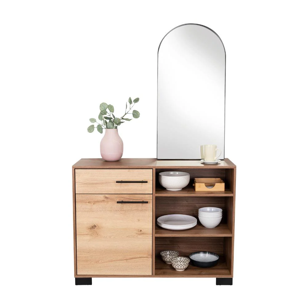 MESA AUXILIAR MARSELLA, CASTAÑO, CON CAJÓN CON RIEL EXTENSIÓN TOTAL Y UNA PUERTA BATIENTE - Image 3