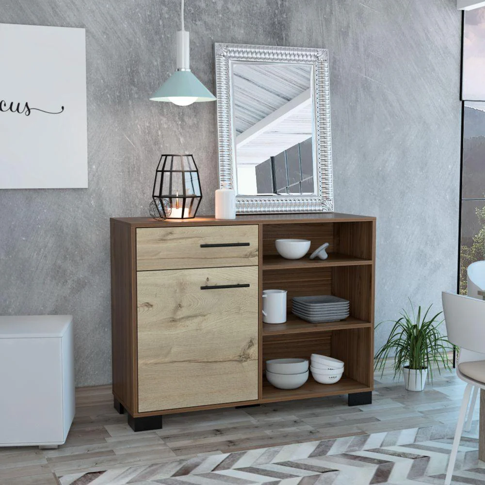 MESA AUXILIAR MARSELLA, CASTAÑO, CON CAJÓN CON RIEL EXTENSIÓN TOTAL Y UNA PUERTA BATIENTE - Image 5