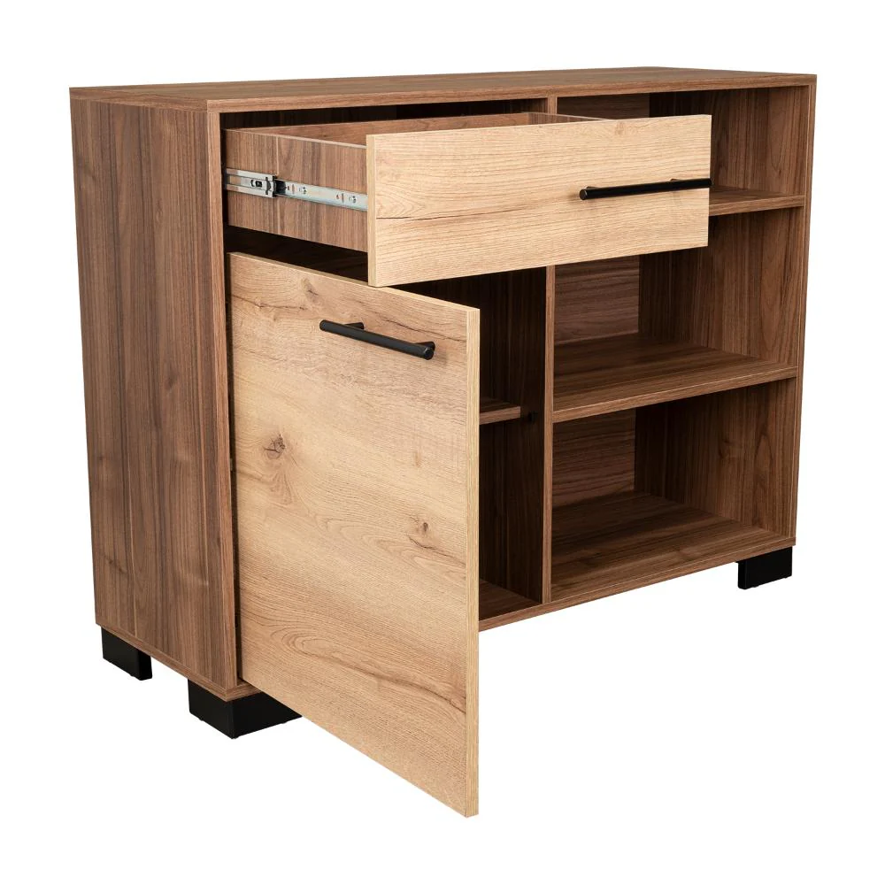 MESA AUXILIAR MARSELLA, CASTAÑO, CON CAJÓN CON RIEL EXTENSIÓN TOTAL Y UNA PUERTA BATIENTE - Image 8