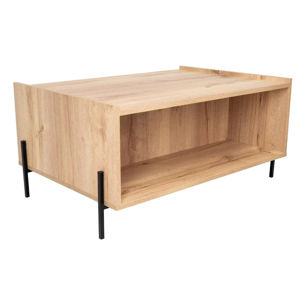 MESA DE CENTRO SHARON, CAFÉ CLARO, CON UN CAJON  Y AMPLIO ESPACIO - Image 11