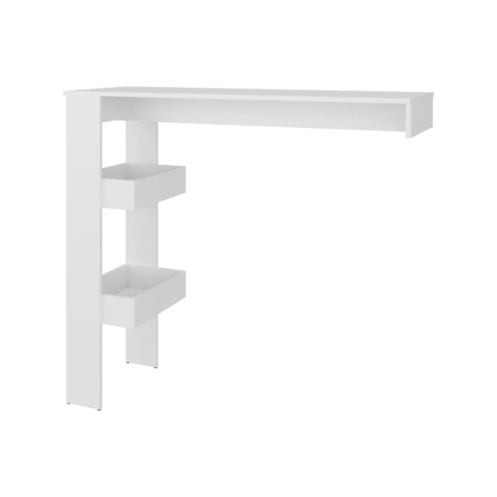 MESA DE BAR RAYO, BLANCO DUQUEZA, CON ESPACIO PARA COLOCAR OBJETOS DE BAR ZF - Image 6