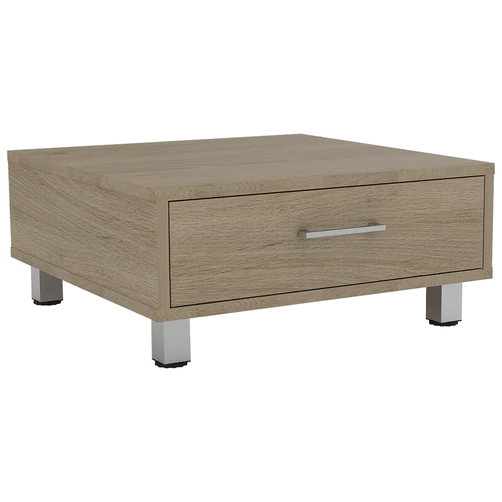 MESA DE CENTRO ASCHER, BEIGE, CON UN CAJÓN - Image 5