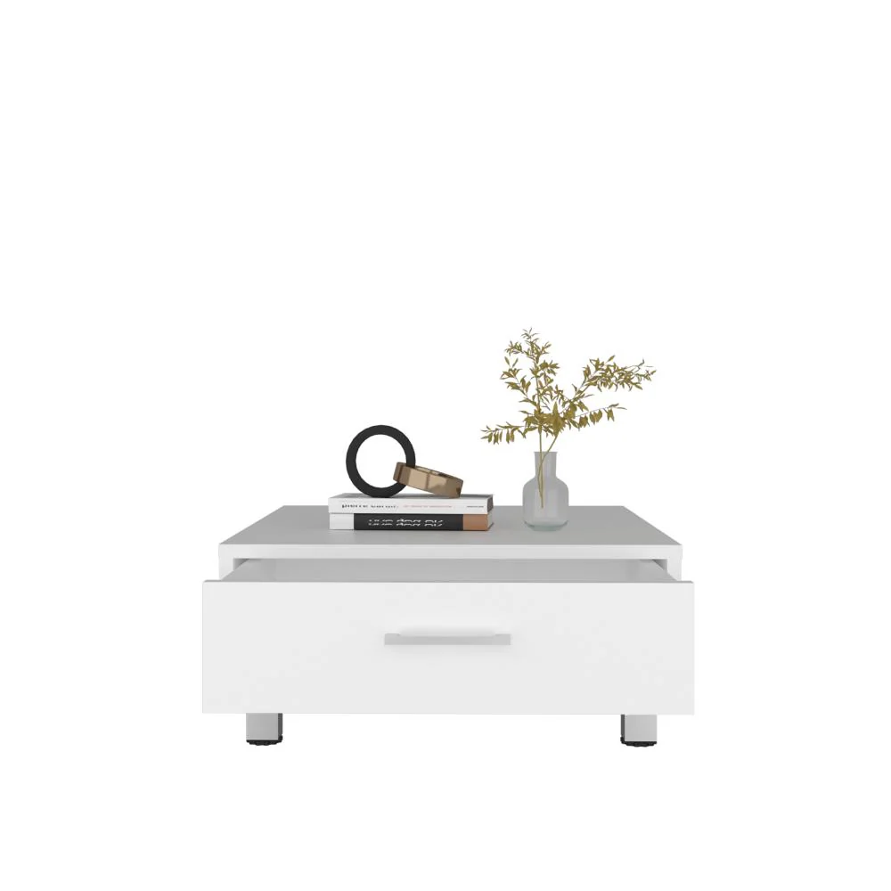 Mesa de Centro Ascher, Kronos Blanco, Con Un Cajón ZF - Image 3