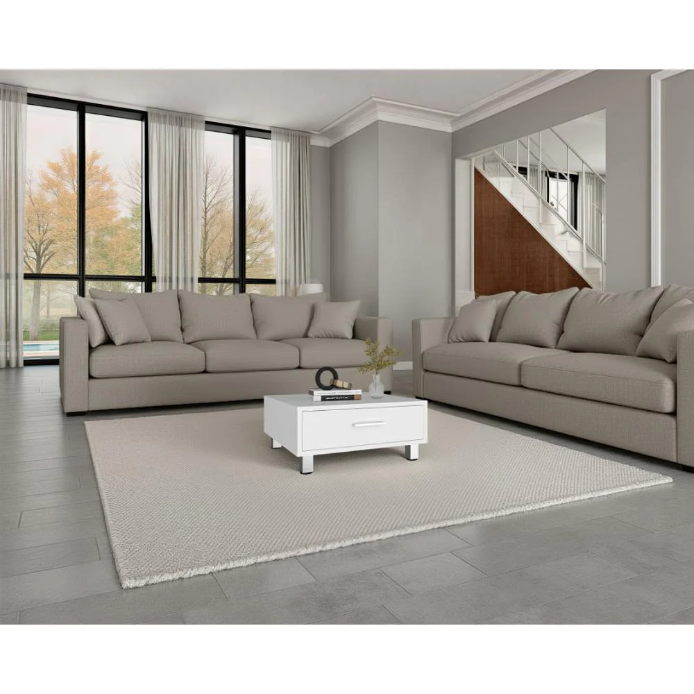 Mesa de Centro Ascher, Kronos Blanco, Con Un Cajón ZF - Image 4