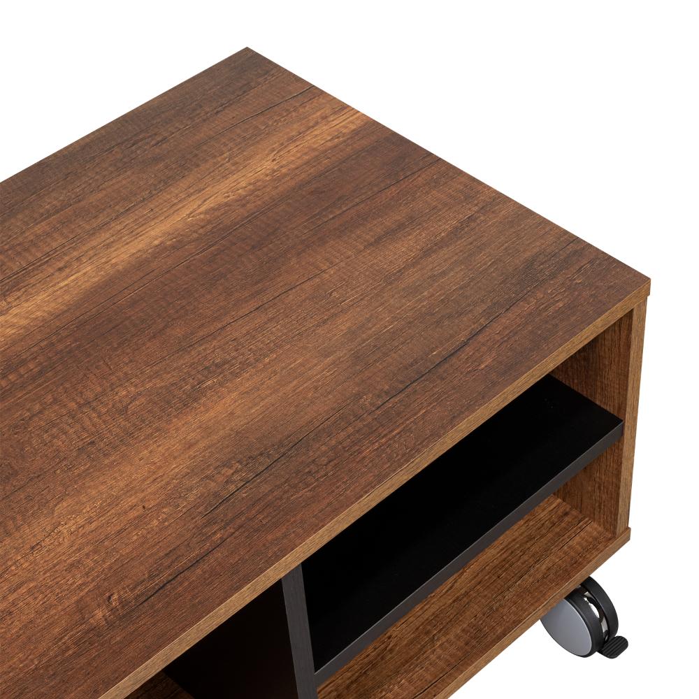 MESA DE CENTRO CLASIC, COBRE Y WENGUE, CON RODACHINAS EN NYLON PARA SU FÁCIL DESPLAZAMIENTO - Image 11