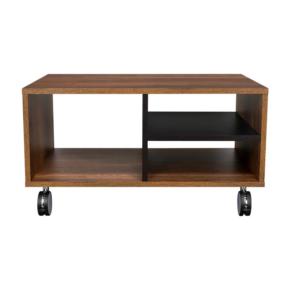 MESA DE CENTRO CLASIC, COBRE Y WENGUE, CON RODACHINAS EN NYLON PARA SU FÁCIL DESPLAZAMIENTO - Image 7