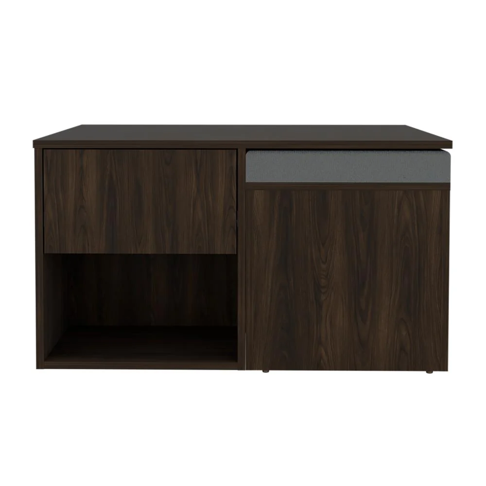 MESA DE CENTRO LUCIEN, NOGAL EUROPEO, CON ESPACIO PARA COLOCAR OBJETOS DECORATIVOS ZF - Image 5