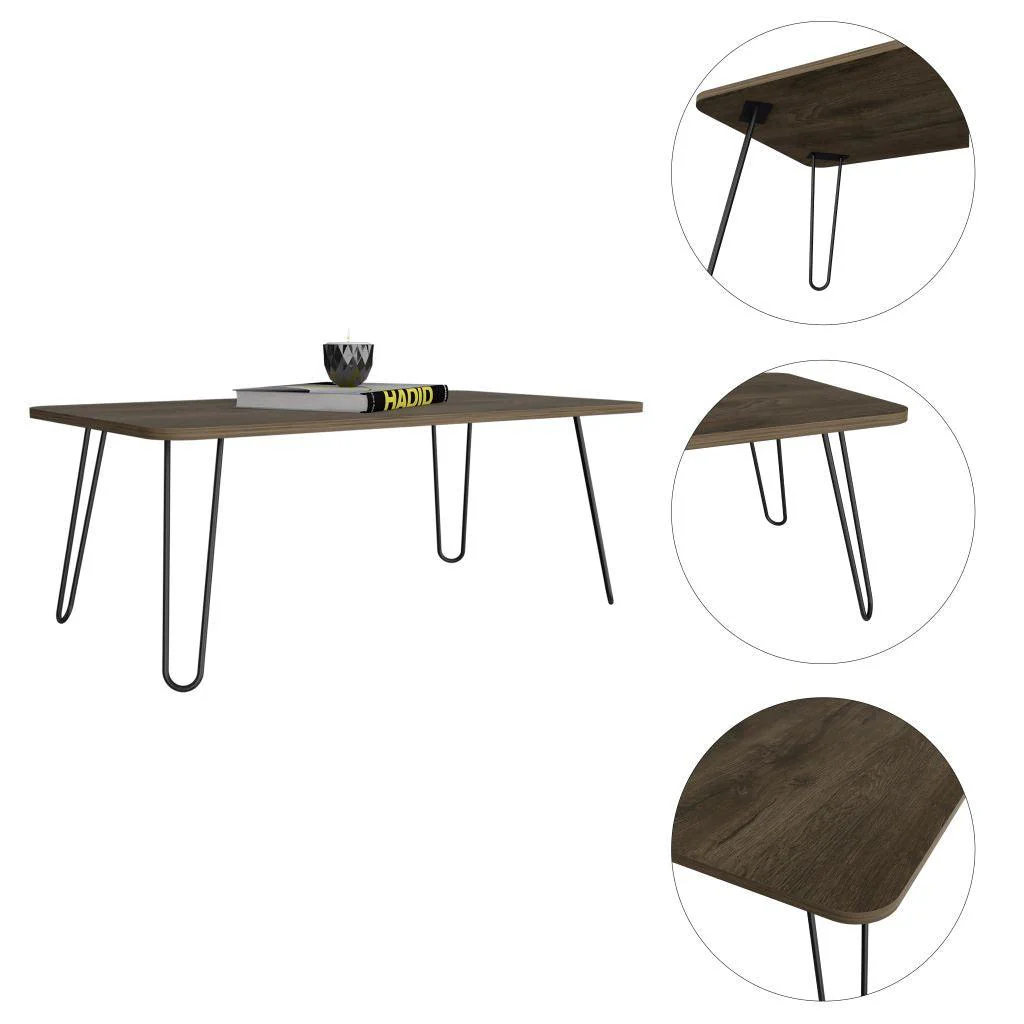 MESA DE CENTRO RONY, NOGAL, IDEAL PARA CUATRO PUESTOS - Image 3