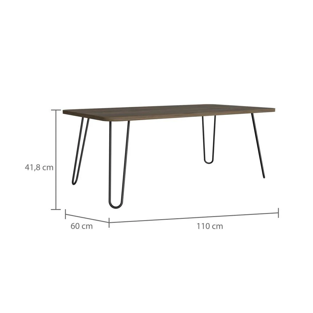 MESA DE CENTRO RONY, NOGAL, IDEAL PARA CUATRO PUESTOS - Image 7