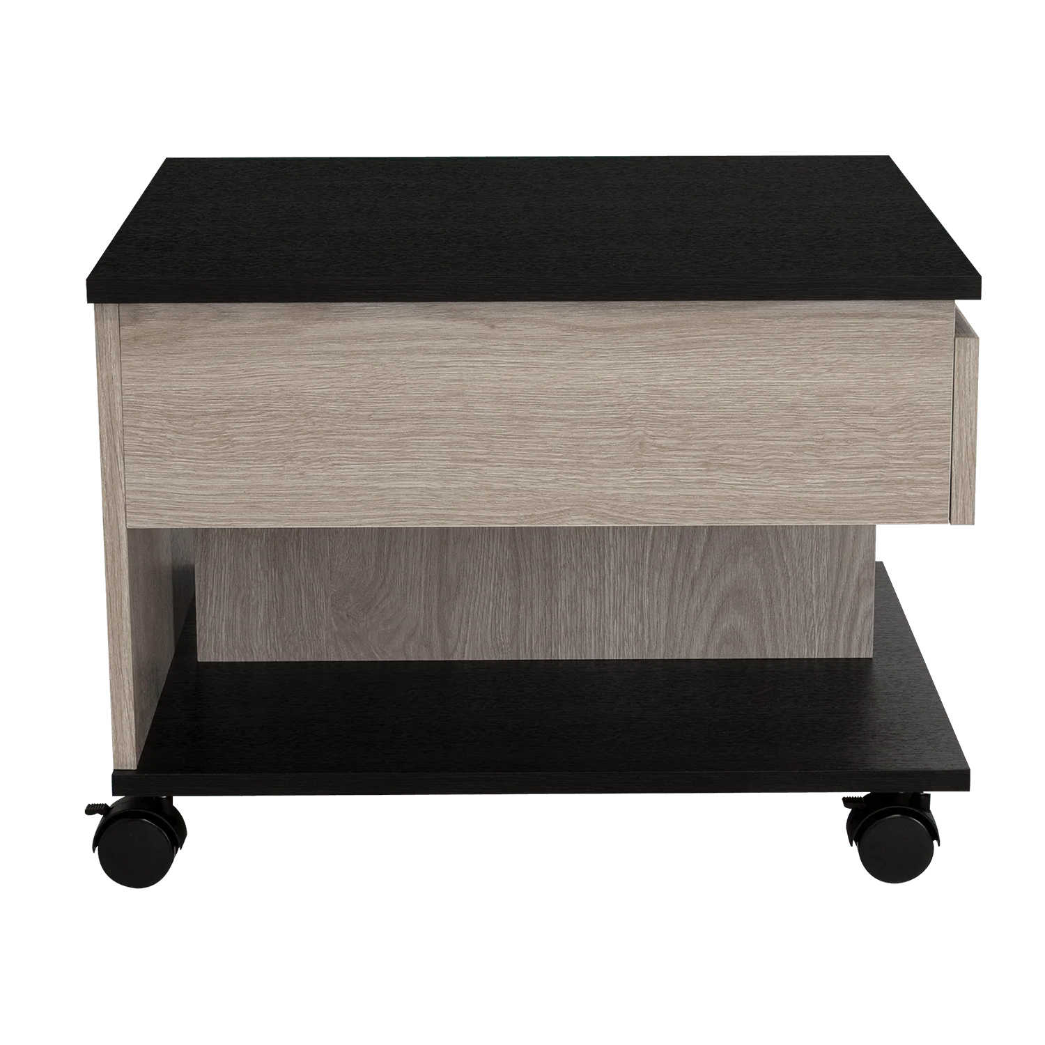 MESA DE CENTRO SALENTO, HUMO Y WENGUE, CON UN CAJÓN INTERNO MULTIUSOS - Image 9