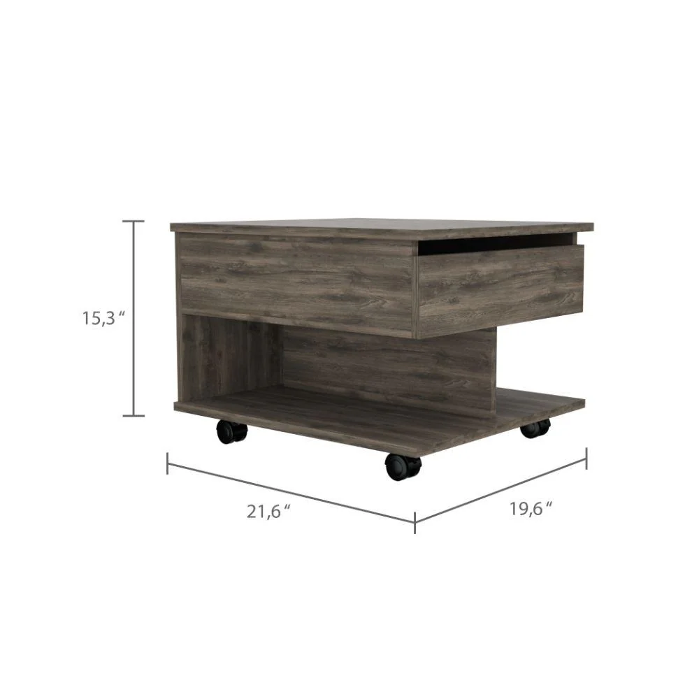 MESA DE CENTRO SALENTO, NOGAL, CON ESPACIO EXTENSIBLE Y RODACHINAS DE ENO ZF - Image 7