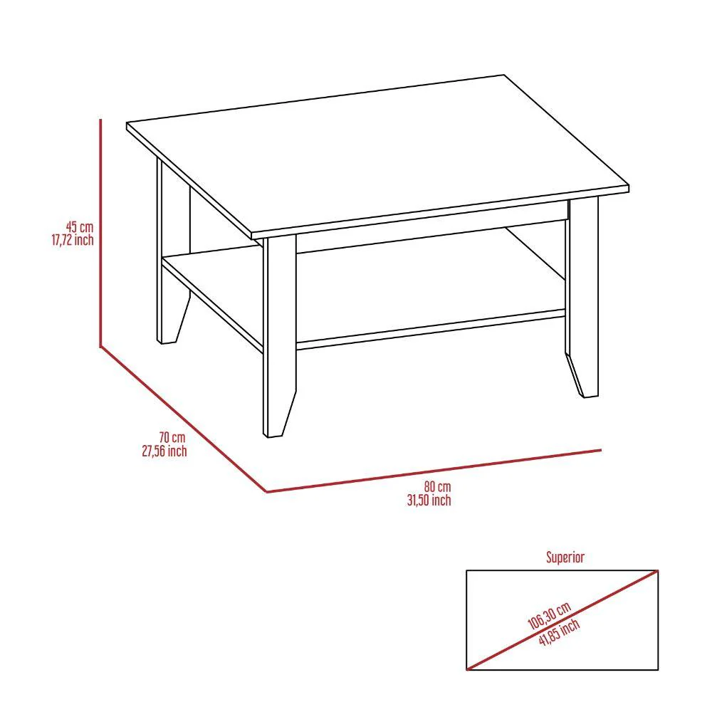 MESA DE CENTRO SARUME, WENGUE, CON ENTREPAÑO INFERIOR ZF - Image 6