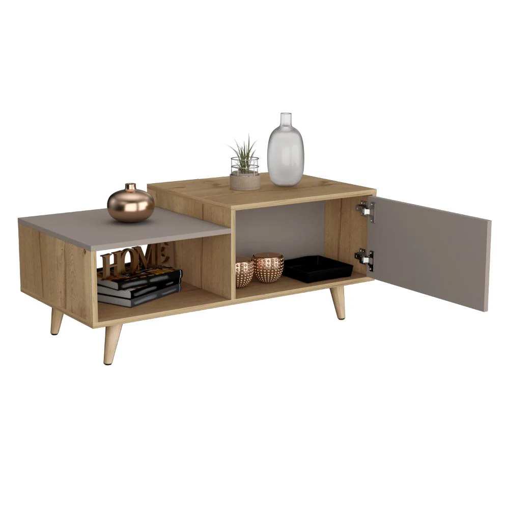 MESA DE CENTRO TRUENO, CAFÉ CLARO Y COCOA, CON AMPLIO ESPACIO IDEAL PARA UBICAR DECORACIONES - Image 3