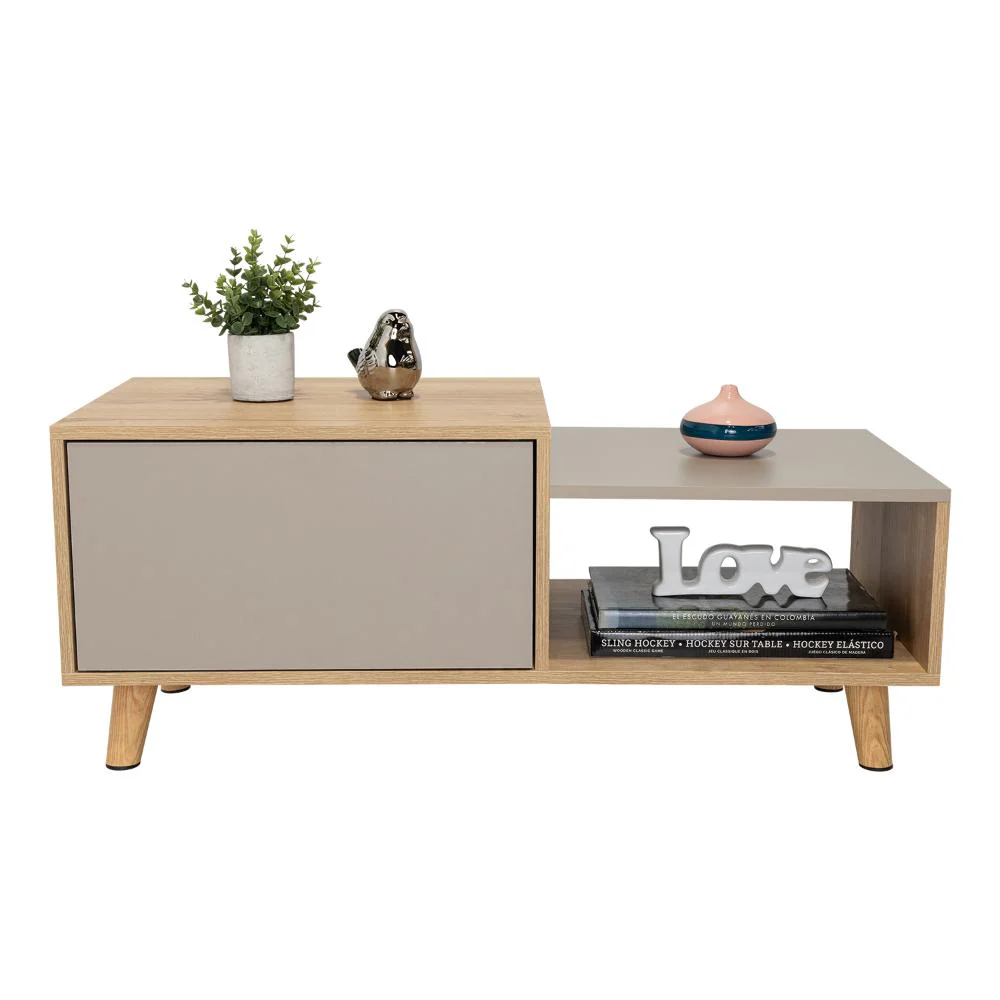 MESA DE CENTRO TRUENO, CAFÉ CLARO Y COCOA, CON AMPLIO ESPACIO IDEAL PARA UBICAR DECORACIONES - Image 4