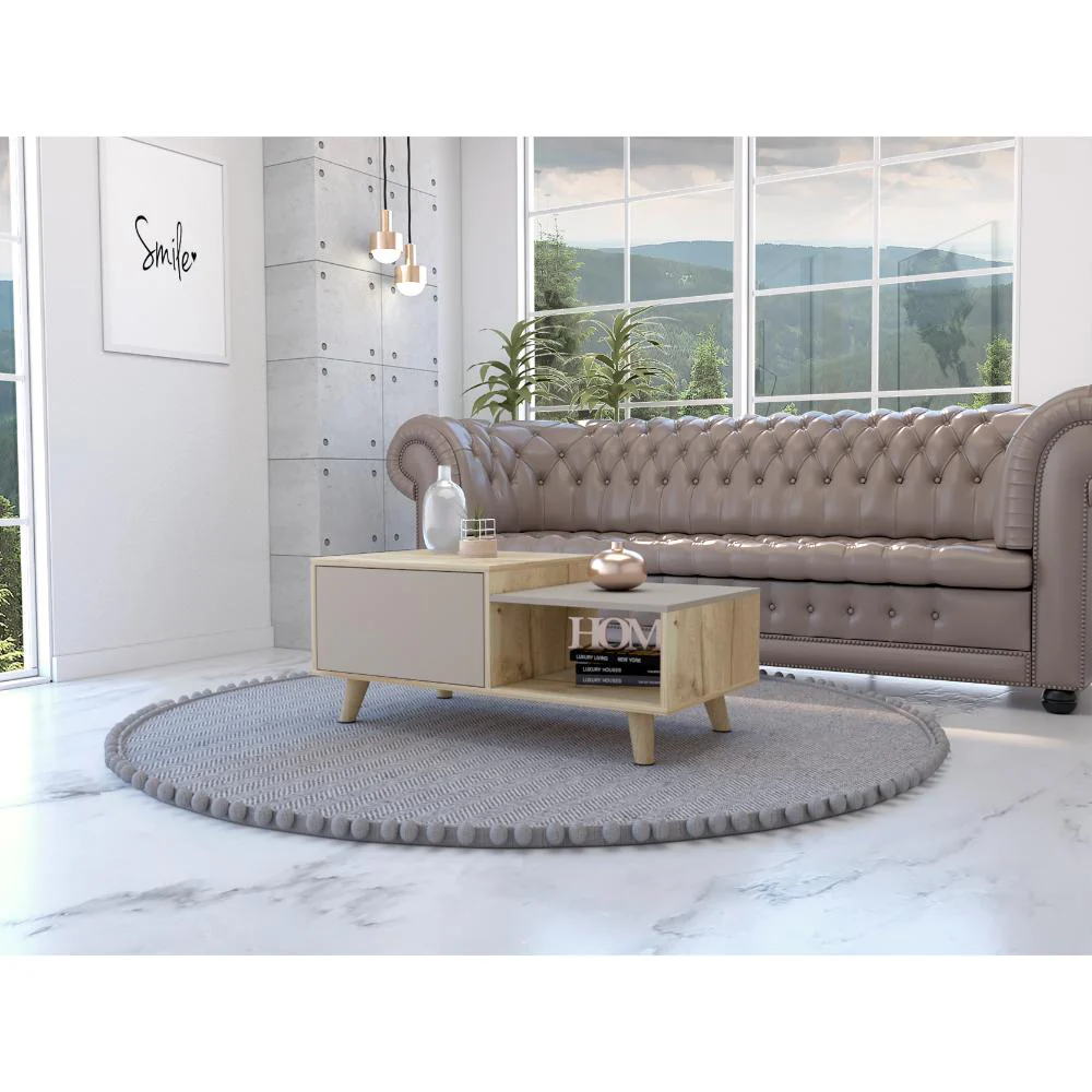 MESA DE CENTRO TRUENO, CAFÉ CLARO Y COCOA, CON AMPLIO ESPACIO IDEAL PARA UBICAR DECORACIONES - Image 7