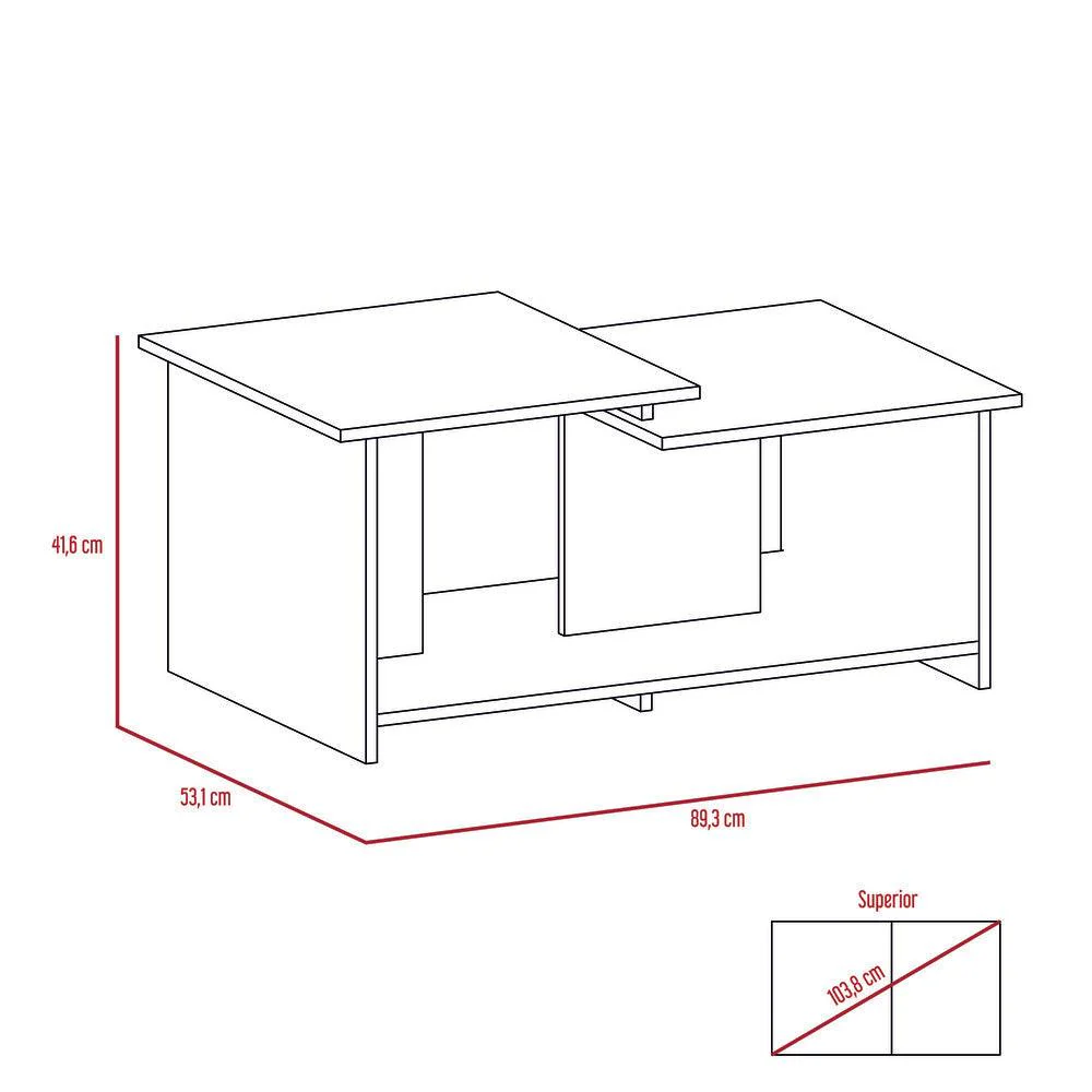 MESA DE CENTRO WEMA, MACADAMIA, CON AMPLIO ESPACIO IDEAL PARA UBICAR DECORACIONES - Image 9