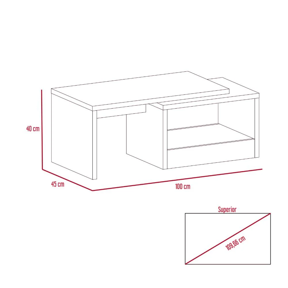MESA DE CENTRO WESLEY, WENGUE Y MIEL, CON AMPLIO ESPACIO IDEAL PARA UBICAR DECORACIONES - Image 10