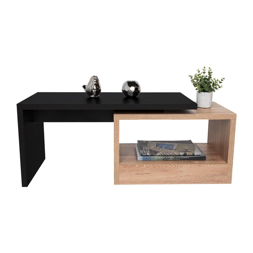 MESA DE CENTRO WESLEY, WENGUE Y MIEL, CON AMPLIO ESPACIO IDEAL PARA UBICAR DECORACIONES - Image 3