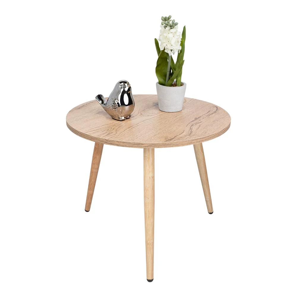 MESA DE CENTRO ZOHI, MACADAMIA, CON DISEÑO REDONDO - Image 2