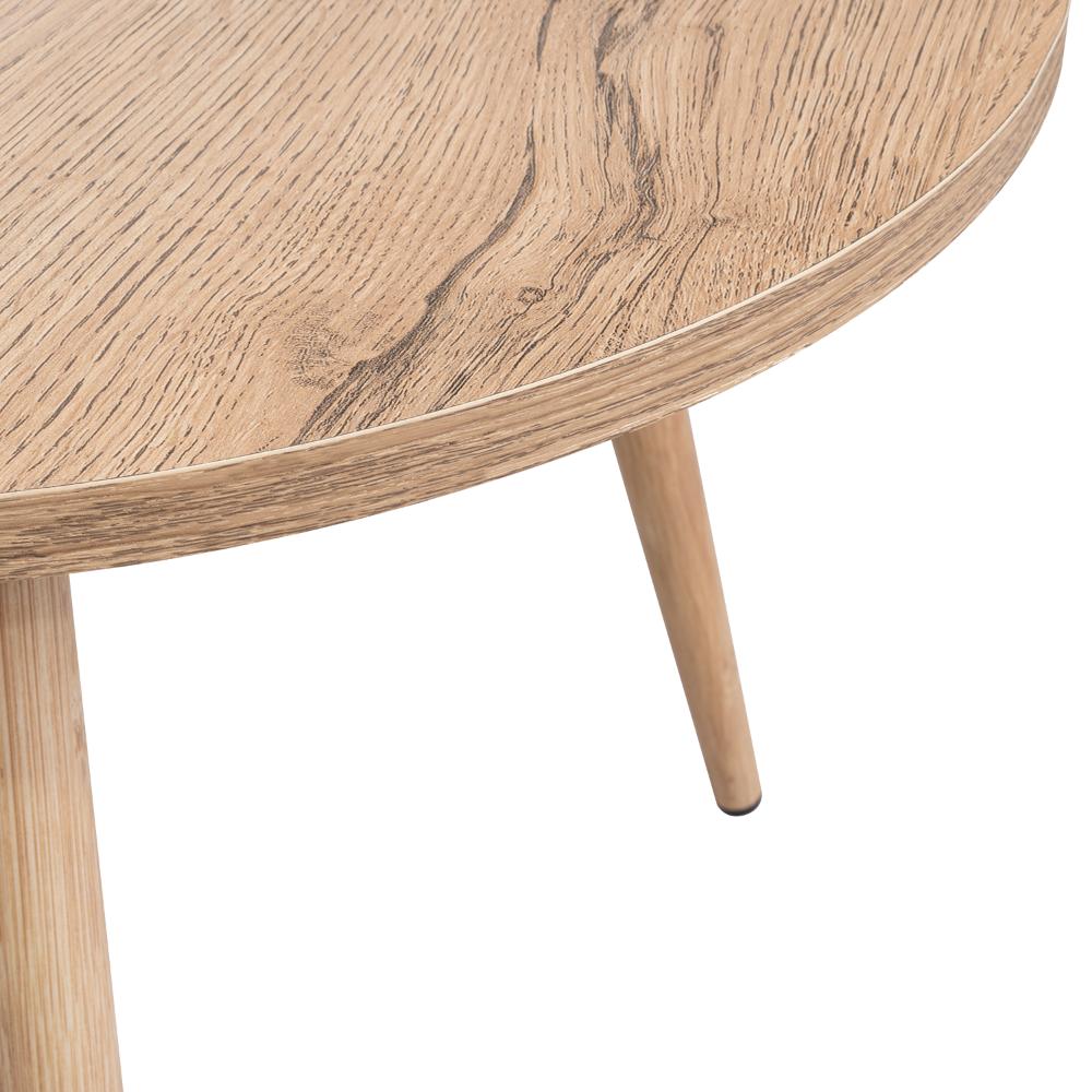 MESA DE CENTRO ZOHI, MACADAMIA, CON DISEÑO REDONDO - Image 6