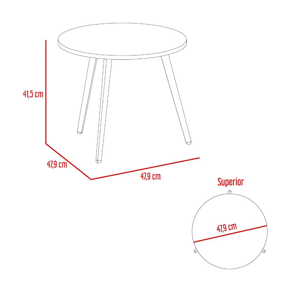 MESA DE CENTRO ZOHI, MACADAMIA, CON DISEÑO REDONDO - Image 8