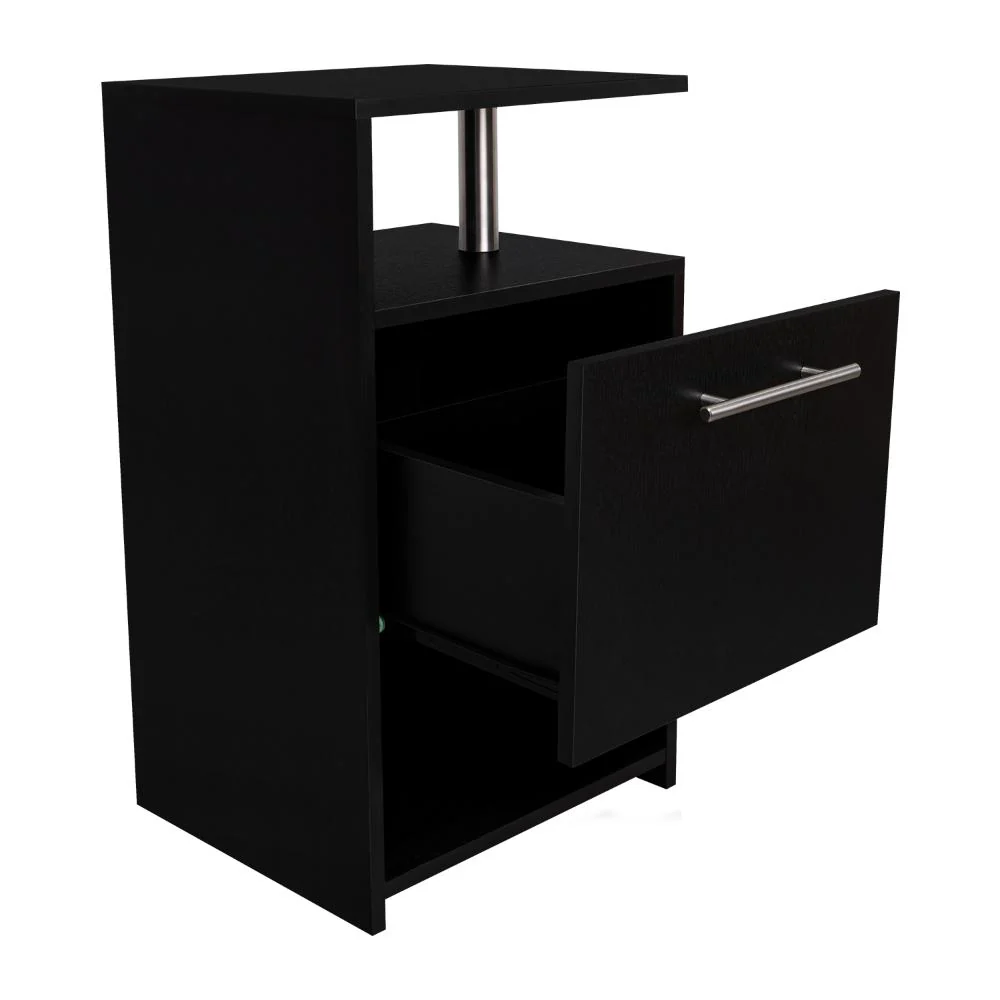 MESA DE NOCHE ALTA JENA, WENGUE, CON CAJON PARA GUARDAR OBJETOS - Image 8