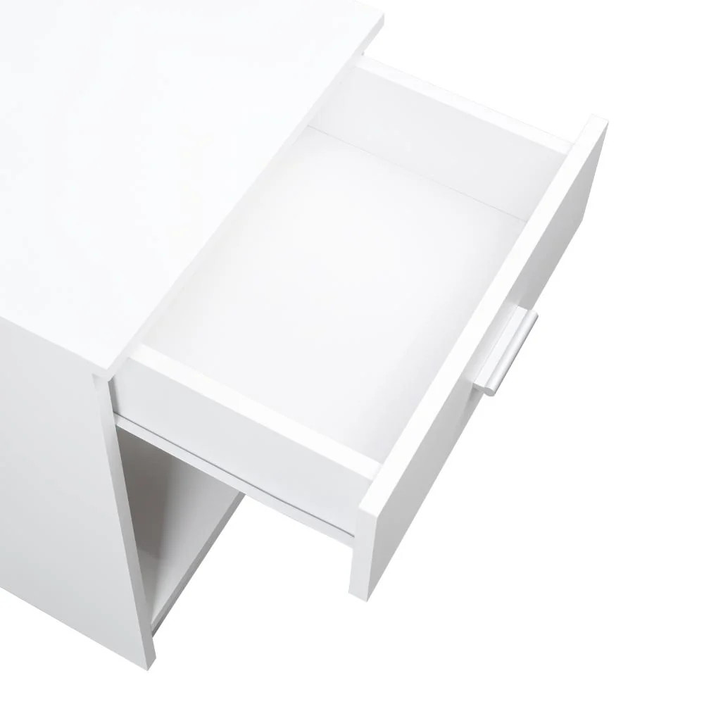 MESA DE NOCHE BONAIRE, BLANCO VAINILLA, CON UN CAJON MULTIUSO - Image 12