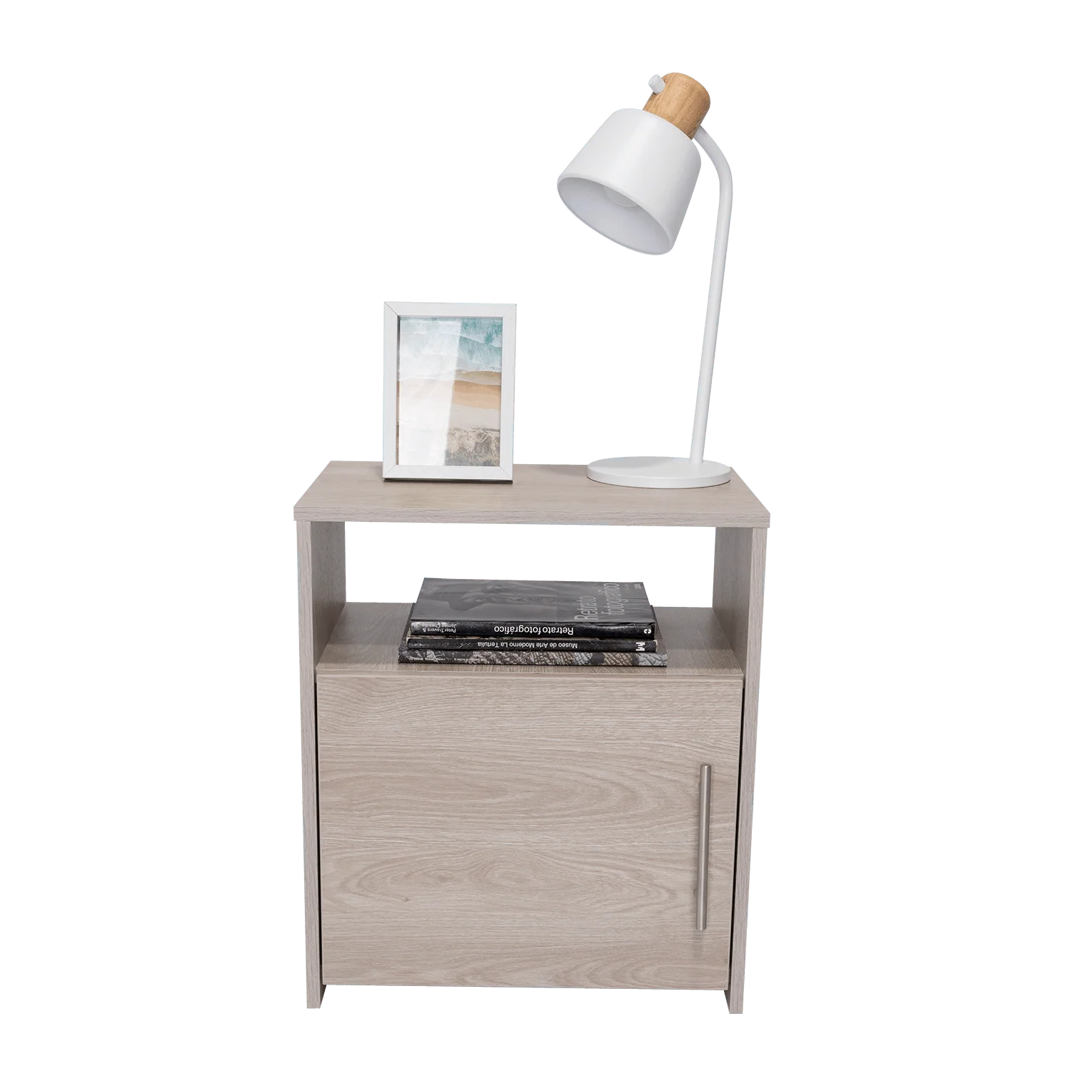 MESA DE NOCHE BRAIL, HUMO, CON ESPACIO PARA COLOCAR OBJETOS DECORATIVOS ZF - Image 3
