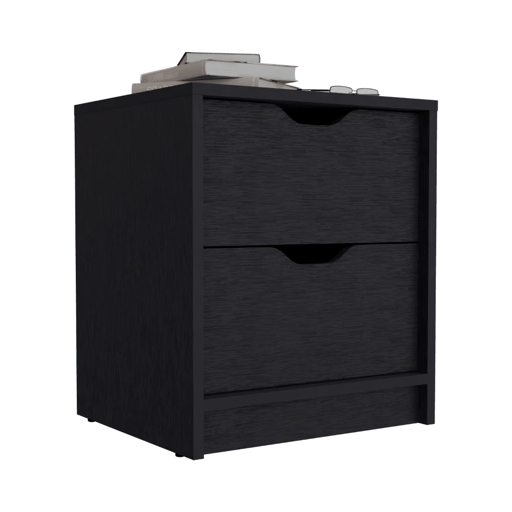 MESA DE NOCHE BRASILIA,WENGUE, CON DISEÑO PRACTICO, FUNCIONAL Y MODERNO