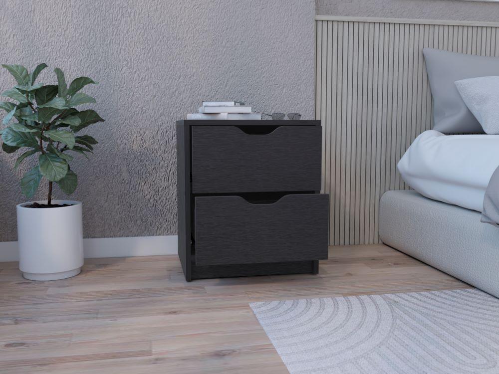 MESA DE NOCHE BRASILIA,WENGUE, CON DISEÑO PRACTICO, FUNCIONAL Y MODERNO - Image 3
