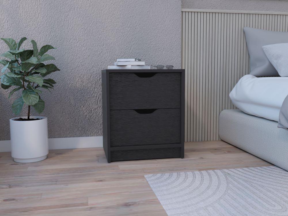 MESA DE NOCHE BRASILIA,WENGUE, CON DISEÑO PRACTICO, FUNCIONAL Y MODERNO - Image 4