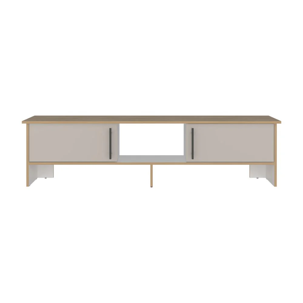 Mesa Para Tv Dago, Fresno Europeo y Blanco, Para Televisor de Hasta 65 Pulgadas con dos puertas - Image 7