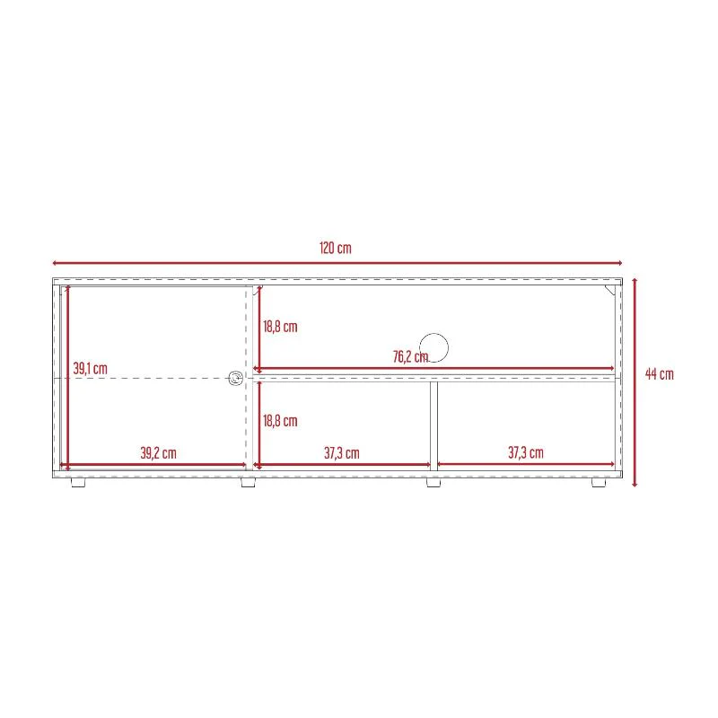 MESA PARA TV NOAH, MACADAMIA Y BLANCO VAINILLA, PARA TV DE HASTA 55 PULGADAS - Image 15