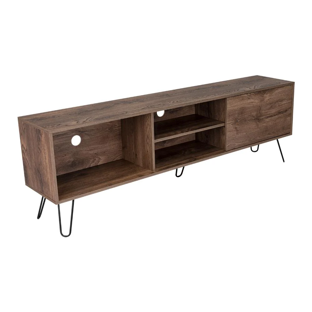 MESA PARA TV RONY, NOGAL, CON ESPACIO PARA TELEVISOR DE HASTA 75 PULGADAS - Image 2