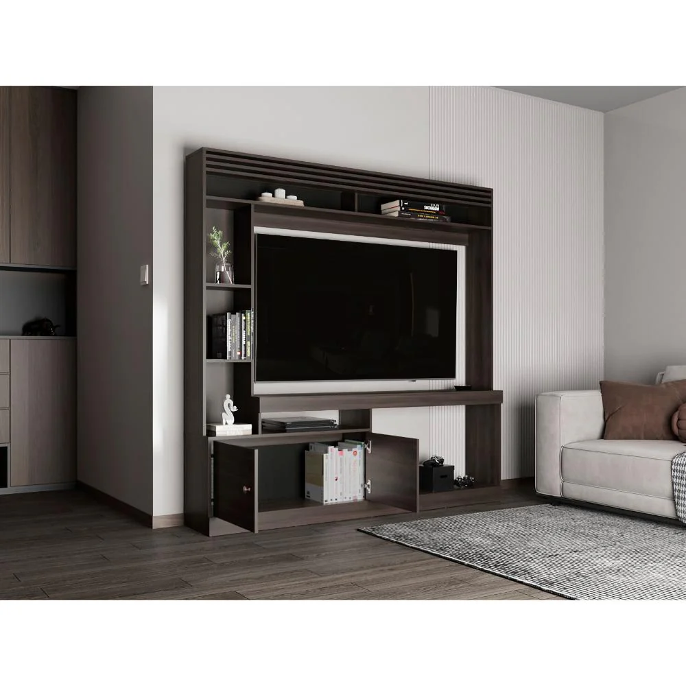 MESA PARA TV ROY, NOGAL EUROPEO, CON ESPACIO PARA TELEVISOR DE 50 PULGADAS ZF - Image 4