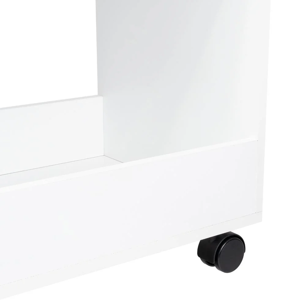 MESA AUXILIAR DE COCINA CORALYN, BLANCO Y CAFÉ CLARO, CON TRES ENTREPAÑOS Y RODACHINES - Image 18