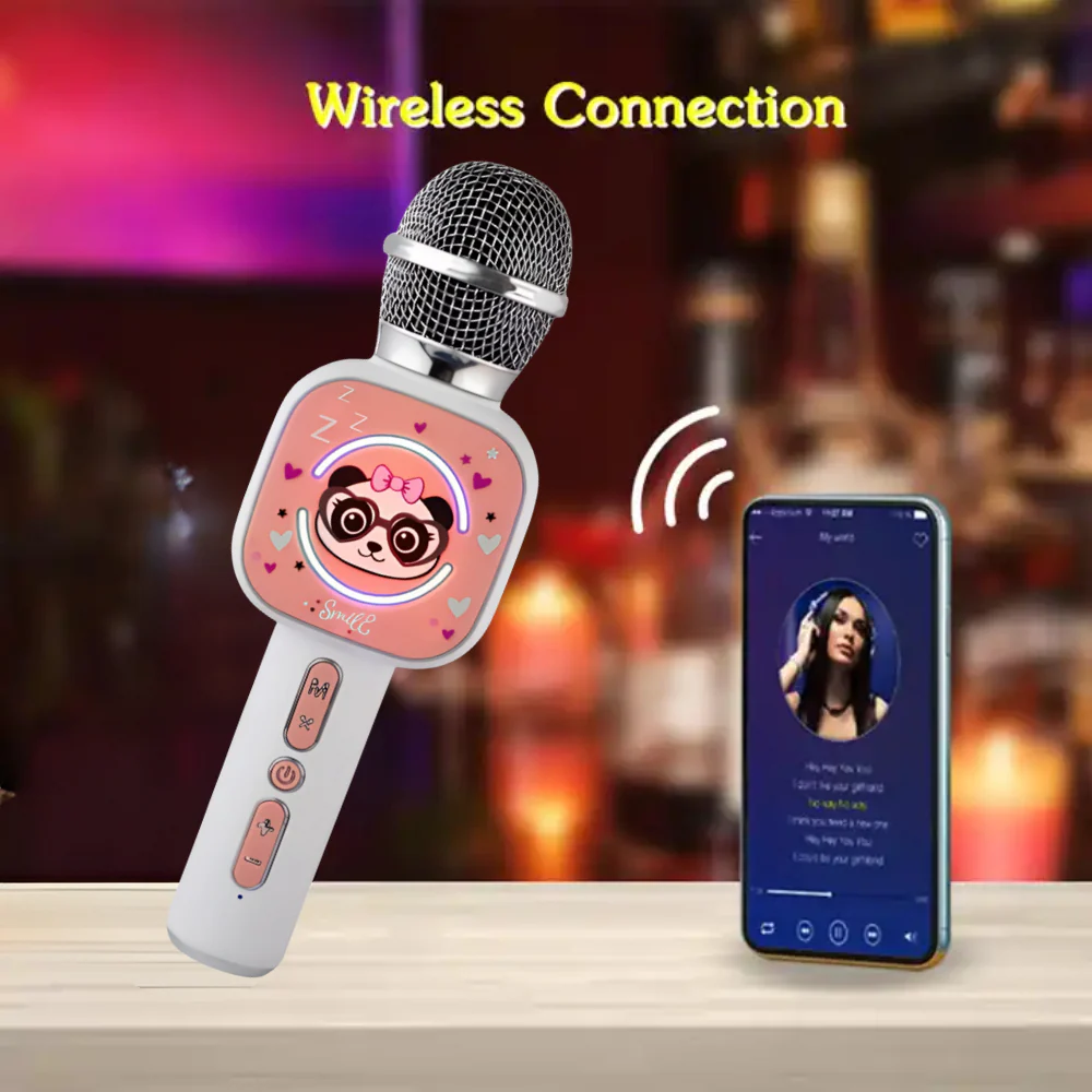 MICRÓFONO KARAOKE INALÁMBRICO NIÑOS BLUETOOTH LED PREMIUM X7 - Image 7