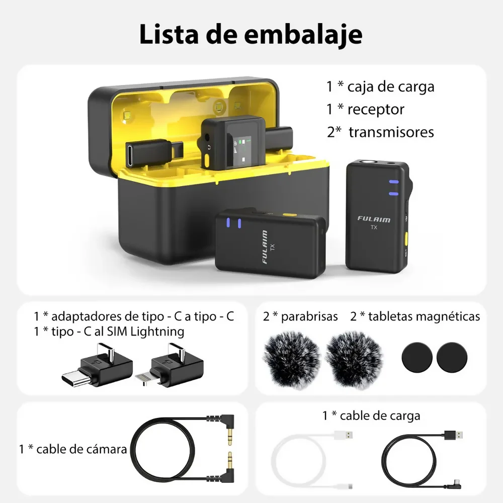 MICRÓFONO SOLAPA INALÁMBRICO 3 EN 1 PARA IPHONE ANDROID SX12 - Image 5