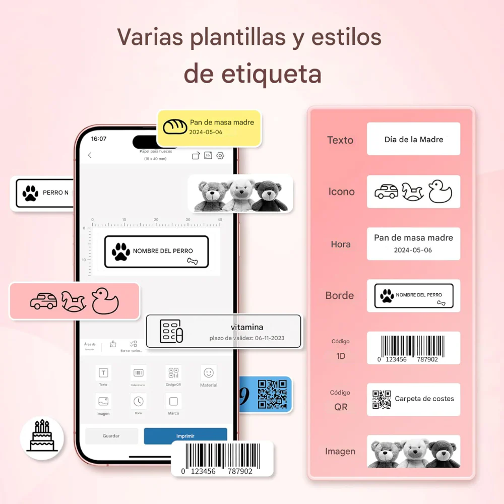 MINI IMPRESORA ETIQUETA TÉRMICA PORTÁTIL BLUETOOTH CELULAR - Image 5
