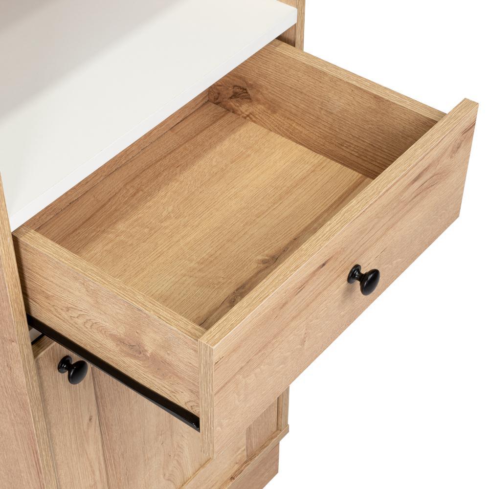 GABINETE DE BAÑO AQUA 2, CAFÉ CLARO Y BLANCO, CON VARIEDAD DE ENTREPAÑOS - Image 12
