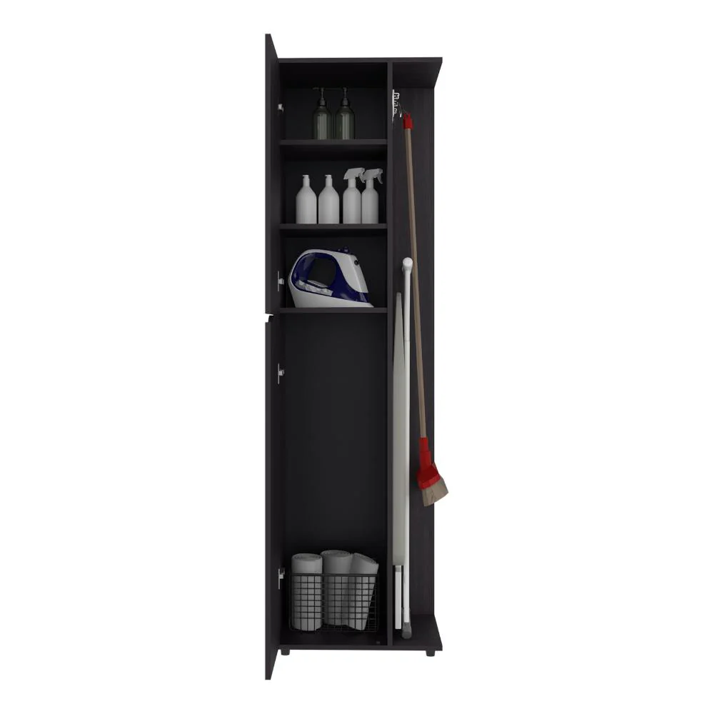 Mueble de Aseo Cruella, Wengue, Incluye colgador para escobas ZF - Image 3